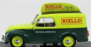 Edicola Fiat 500c Furgoncino Van Riello 1959 1:43 Zelená Žlutá