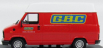 Edicola Fiat Ducato Van 1983 - Gbc Eletronics Cinisello Balsamo (mi) 1:43 Červená Bílá
