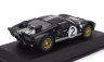 Edicola Ford usa Gt40 Mkii 7.0l V8 Team Shelby American Inc. N 2 Winner 24h Le Mans 1966 Bruce Mclaren - Chris Amon 1:43 Černá Bílá