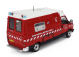 Edicola Peugeot J5 Maxum Van Fire Engine Secours D'urgence Aux Asphyxies Et Blesses 1982 1:43 Červená Bílá