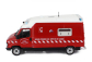Edicola Peugeot J5 Maxum Van Fire Engine Secours D'urgence Aux Asphyxies Et Blesses 1982 1:43 Červená Bílá