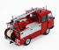 Edicola Peugeot J9 Desautel Fire Engine 1982 1:43 Červená Stříbrná