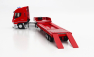 Eligor Iveco fiat Stralis 480xp Truck Rimorchio Pianale Trasporto Mezzi Movimento Terra Vigili Del Fuoco 2016 1:43 Red