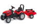 FALK - Šlapací traktor Case iH Maxxum 130 CVX s vlečkou červený