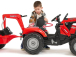 FALK - Šlapací traktor Case IH Puma 240CVX s nakladačem, rypadlem a vlečkou