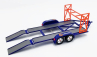 Gmp Accessories Carrello Trasporto Auto 2-assi - Car Transporter Trailer Lubricants 76 1:43 Modrá Oranžová Šedá