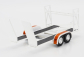 Gmp Accessories Carrello Trasporto Auto 2-assi - Car Transporter Trailer Ycid 1:18 Červená Stříbrná