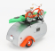 Greenlight Trailer Teardrop With Bicycle And Kayak Boat Roulotte 1960 1:24 Stříbrná Červená Zelená