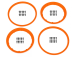 Heavy Duty Wheel Bead Lock Rings Orange/F. 2 Wheel