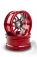 Hliníkový disk hvězda, offset 6 mm - červená barva (2 ks)
