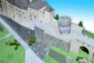Hrad Český Šternberk - papírový model 1:300