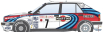 Italeri Lancia Delta Hf Integrale Martini 16v N 1 + Delta Hf Integrale 16v Martini N 7 1:12