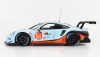 Ixo-models Porsche 911 991 Rsr 4.0l Team Gulf Racing N 86 24h Le Mans 2018 Michael Wainwright - Ben Barker - Alex Davison 1:18 Světle Modrá Oranžová