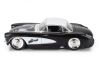 Jada Chevrolet Corvette With Wolfman Figure 1957 1:24 Černá Bílá