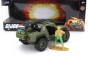 Jada Figures Vamp Military Jeep With Duke G.i.joe Figure 2010 1:32 Vojenská Zelená