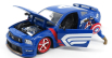 Jada Ford usa Mustang Gt Coupe 2006 With Captain America Figure 1:24 Modrá Červená Bílá
