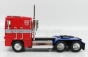 Jada Freightliner Flt86 Tractor Truck 3-assi 1986 - Optimus Prime Transformers Iv L'era Dell'estinzione - Movie 2014 1:24 Červená Modrá