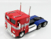 Jada Freightliner Flt86 Tractor Truck 3-assi 1986 - Optimus Prime Transformers Iv L'era Dell'estinzione - Movie 2014 1:24 Červená Modrá