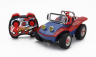Jada Mayers manx Buggy With Spiderman Figure Marvel 1964 1:24 Modrá Červená