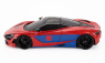 Jada Mclaren 720s With Spiderman Figure Marvel 2018 1:24 Červená Modrá