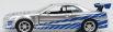 Jada Nissan Brian's Skyline Gt-r 1999 - Fast & Furious Ii (2003) 1:32 Stříbrná Modrá