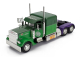 Jada Peterbilt 379 Tractor Truck 3-assi Hulk 1992 1:24 2 Tóny Zelené