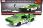 Jada Plymouth Barracuda With She-hulk Figures 1973 1:32 Zelená Bílá