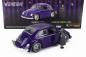 Jada Volkswagen Beetle Maggiolino Custom With Wednesday Addams & Thing Figure 1959 1:24 Modrá Černá