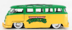 Jada Volkswagen T1 Minibus 1962 - Tmnt Leonardo Ninja Turtles - Tartarughe Ninja 1:24 Žlutá Zelená