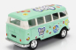 Kinsmart Volkswagen T1 Samba Minibus Flower 1962 - Without Box 1:64 Světle Zelená
