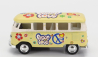 Kinsmart Volkswagen T1 Samba Minibus Flower 1962 - Without Box 1:64 Žlutá