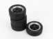 Kk-scale Accessories 4x Porsche Fuchs Wheels And Tyres 1:18 Black