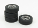 Kk-scale Accessories Set 4x Complete Wheels - Set 4x Cerchi A Raggi 1:18 Černý Chrom