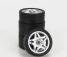 Kk-scale Accessories Set 4x Wheels And Rims For Ferrari F50 1995 1:18 Stříbrná Černá