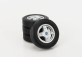 Kk-scale Accessories Set 4x Wheels And Rims For Fiat 500 Abarth 1968 1:12 Černá Stříbrná