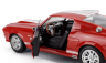 Kk-scale Ford usa Mustang Shelby Gt500 Eleanor Coupe 1967 1:12 Červená Bílá