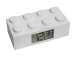 LEGO hodiny s budíkem Brick bílé