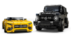 Lego Mercedes benz Lego - Set 2x G-class G63 Amg 2020 + S-class Sl63 Amg Spider 2022 Žlutá Černá