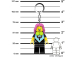 LEGO svítící klíčenka - Hráčka videoher