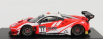 Looksmart Ferrari 488 Gt3 Evo Team Kessel Racing N 11 24h Spa 2021 D.fumanelli - G.roda - T.kohmann 1:43 Red Fluo White