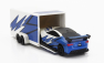 Maisto Chevrolet 1500 Pick-up With Trailer Car Transporter + Subaru Brx 2019 1:64 Modrá Bílá