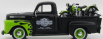 Maisto Ford usa F-1 Pick-up Custom Harley-davidson 1948 + Motorcycle Harley Davidson Fl Panhead 1948 1:24 Matná Černá Světle Zelená