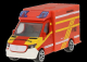 Majorette Mercedes benz Sprinter Van Feuerwehr 2018 1:64 Červená Žlutá Bílá