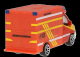 Majorette Mercedes benz Sprinter Van Feuerwehr 2018 1:64 Červená Žlutá Bílá