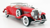 Matrix scale models Duesenberg Sj 2608 Torpedo Pheaton Walker Cabriolet Open 1930 1:18 Red