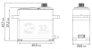 MC-32 HV Coreless digitální servo 32kg - Vodotěsné