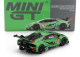 Mini-gt Lamborghini Huracan Gt3 Evo2 Team Iron Lynx N 63 Imsa 24h Daytona 2023 Mirko Bortolotti - Andrea Caldarelli - Roman Grosjean - Jordan Pepper 1:64 Zelená