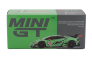 Mini-gt Lamborghini Huracan Gt3 Evo2 Team Iron Lynx N 63 Imsa 24h Daytona 2023 Mirko Bortolotti - Andrea Caldarelli - Roman Grosjean - Jordan Pepper 1:64 Zelená