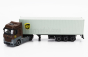 Mini-gt Mercedes benz Actros 2 Gigaspace 1851 Blue Efficient Power Truck Lhd Ups Container 40' 2016 1:64 Hnědá Šedá