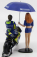 Minichamps Figures Pilota Valentino Rossi E Ombrellina Motogp 2004 - World Champion 1:12 Modrá Žlutá